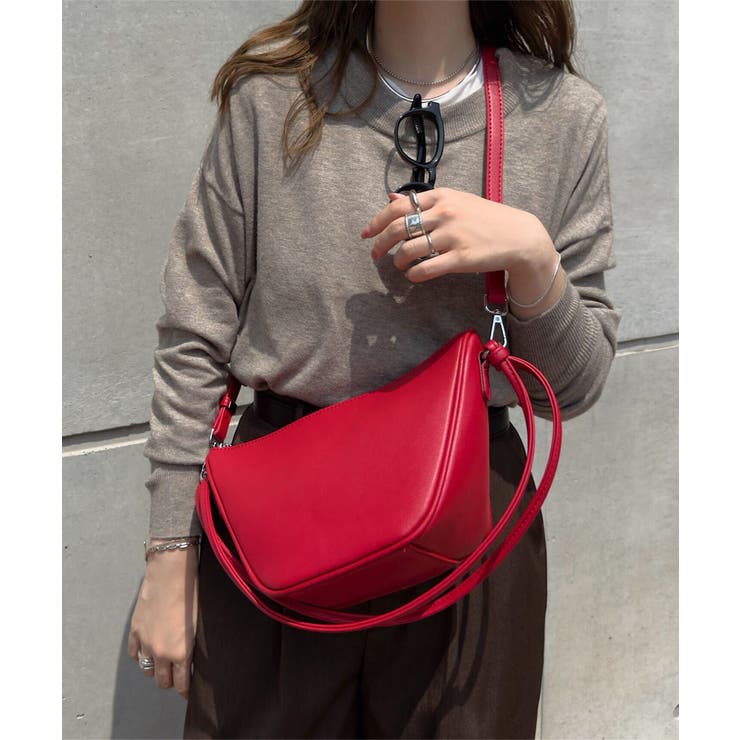 レッド | ダブルハンドルショルダーバッグ［B1642］ ダブルハンドル ショルダーバッグ | KOBE LETTUCE