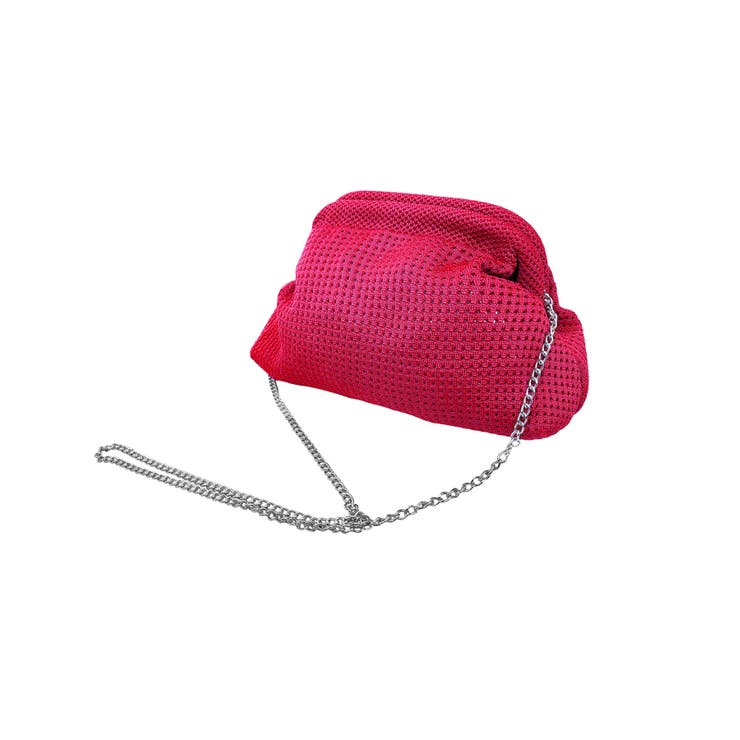 ピンク | チェーンショルダー付きがま口メッシュバッグ［B1658］ がま口 バッグ | KOBE LETTUCE