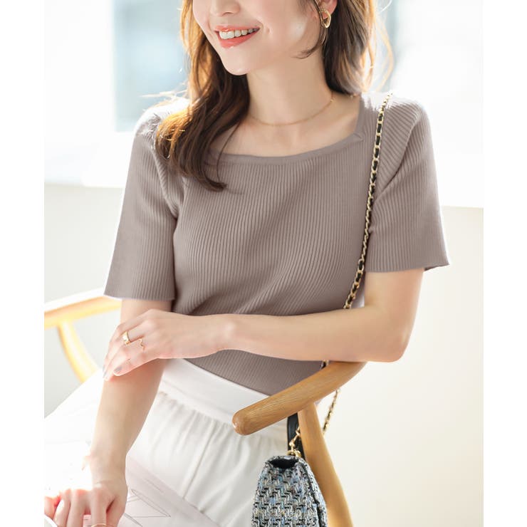 ＴＯ ＢＥ ＣＨＩＣ ベージュ半袖ニット サイズ３ ミックスカラーベージュ半袖ニット | レディースファッション通販 - DHOLIC