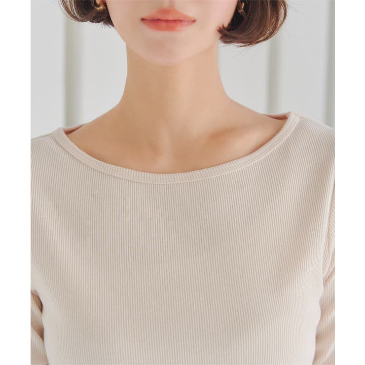 大人気トップスが更に着やすくリニューアル！細リブ長袖Tシャツ