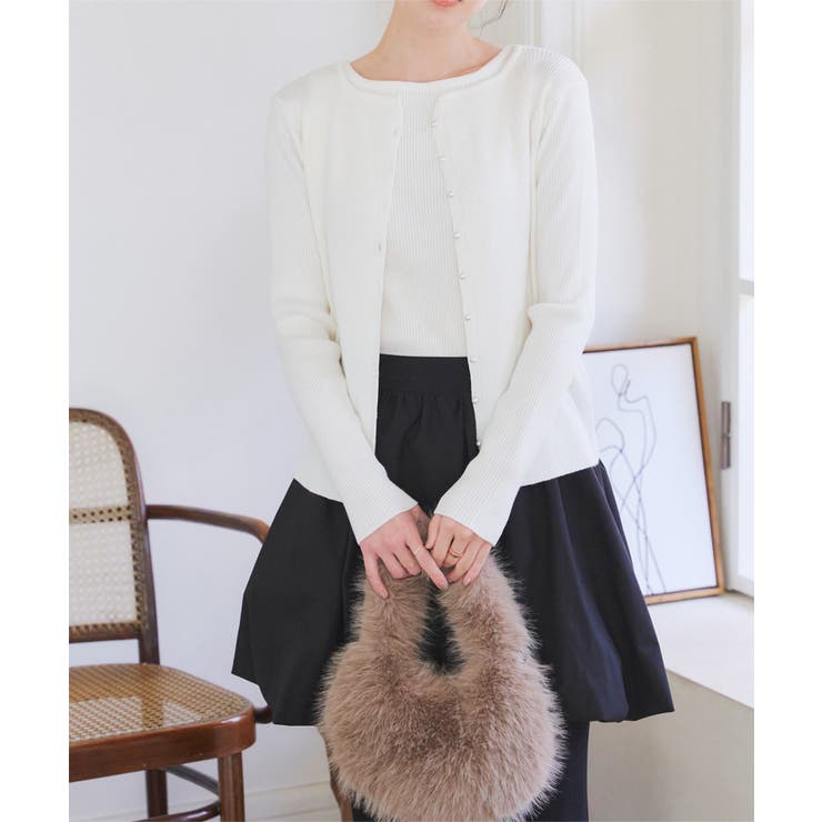 オフホワイト | [ 選べる2タイプ ] ボートネックノースリーブリブニット［C4702］ | KOBE LETTUCE