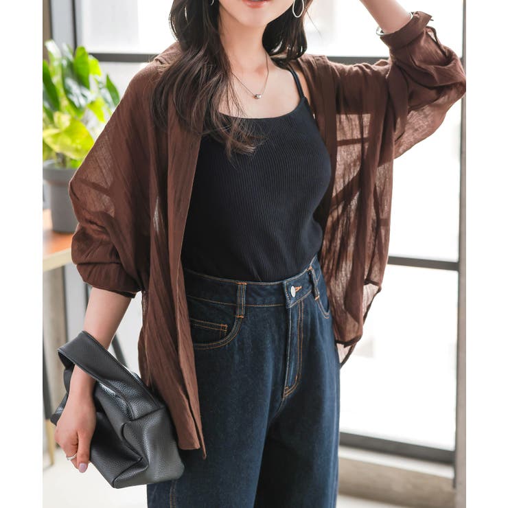 シアーガーゼロングシャツシアーシャツ シアー ガーゼ[品番