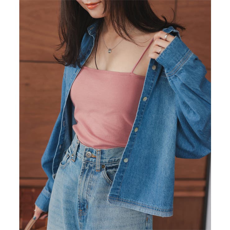 ピンク | カップ付きベアキャミソール［C7100］ | KOBE LETTUCE