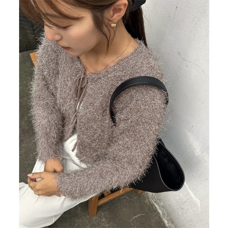 yuiさんコラボ ]前後2wayシャギーニットカーディガン［C7233