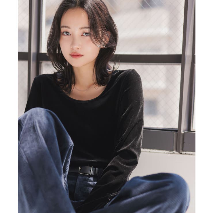 ブラック | 前後2wayベロアロンT［C7299］ | KOBE LETTUCE