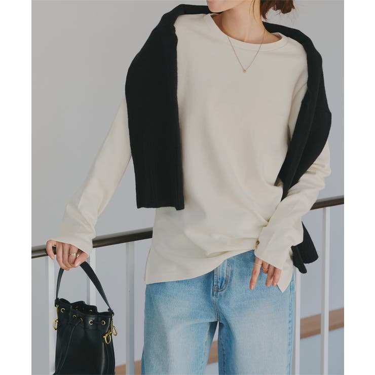 エクリュ | [選べるサイズ M/L/XL ] コットンブレンドあったかロンT［C7305］ | KOBE LETTUCE