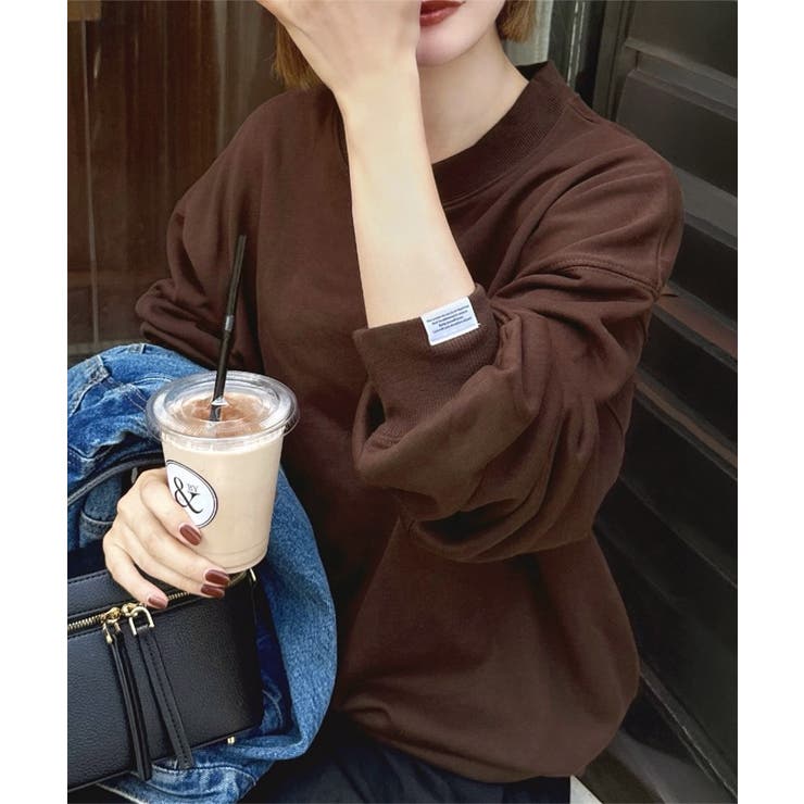 ブラウンロング | 刺繍入り スウェット トップス | KOBE LETTUCE