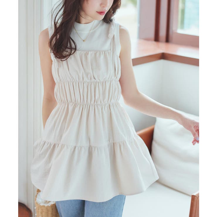 ギャザーキャミチュニック［C7390］[品番：KO000015021]｜KOBE