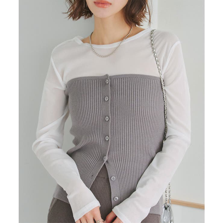 グレー | リブニットビスチェ［C7402］ | KOBE LETTUCE