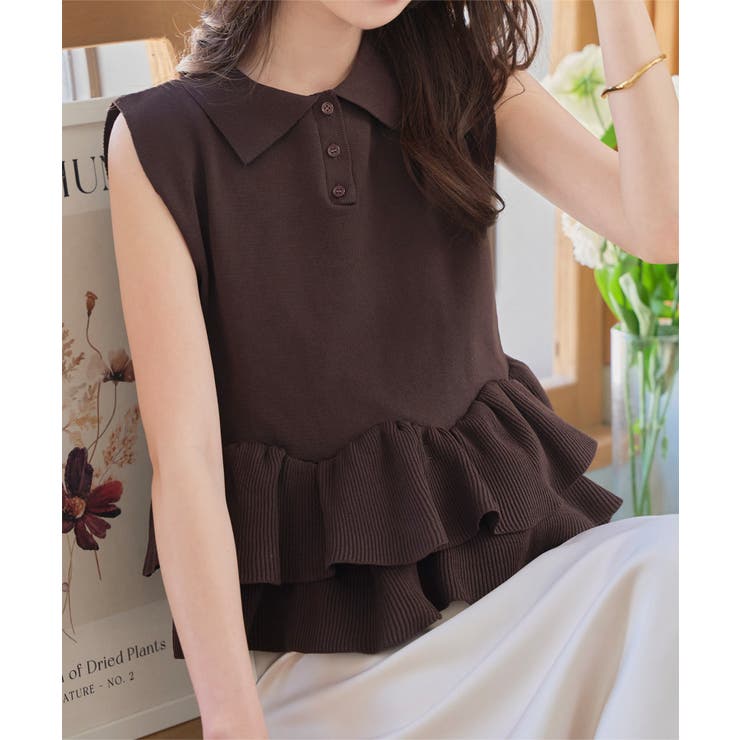 ウィメンズ フリル ポロシャツ　スカート 楽天市場】【代引手数料&送料無料】上品レディの長袖フリル