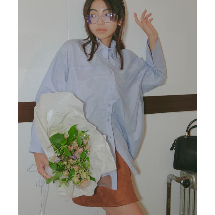 ブルー | ブロードチュール被せシャツ［C7573］ ブロードチュール 被せ | KOBE LETTUCE