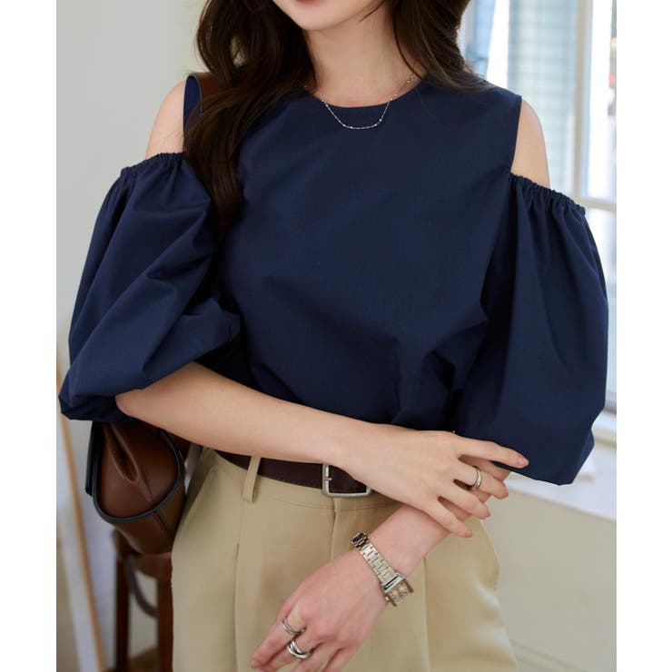 オープンショルダーブラウス ブラウス オフショル[品番：KO000015472