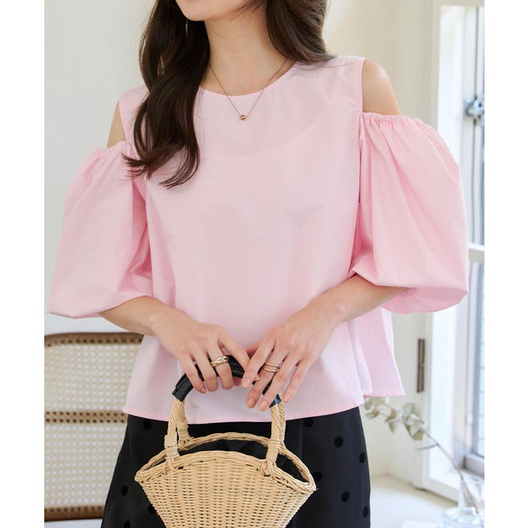 ピンコ PINKO ブラウス ドルマンスリーブ レディース 夏 オープンショルダー ５分袖 KOBE LETTUCE ブラウス レディース オフショルダー 5分袖 7分袖