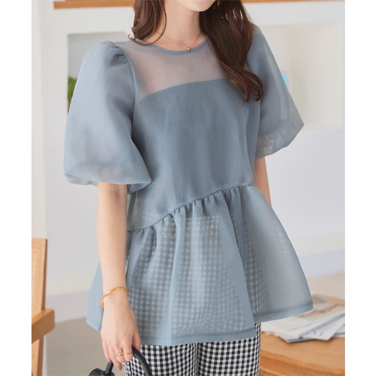 ク*読様 【mamamo】WzipダンボールペプラムTOPS mamamo】WzipダンボールペプラムTOPS | natural couture