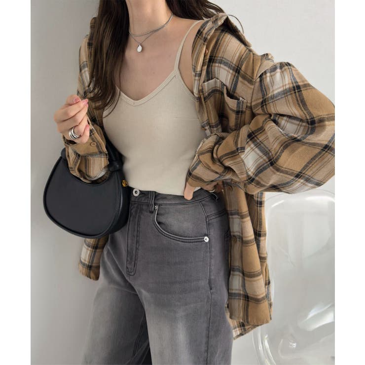 ベージュ | チェック柄ネルシャツ［C7693］ チェック柄 ネルシャツ | KOBE LETTUCE