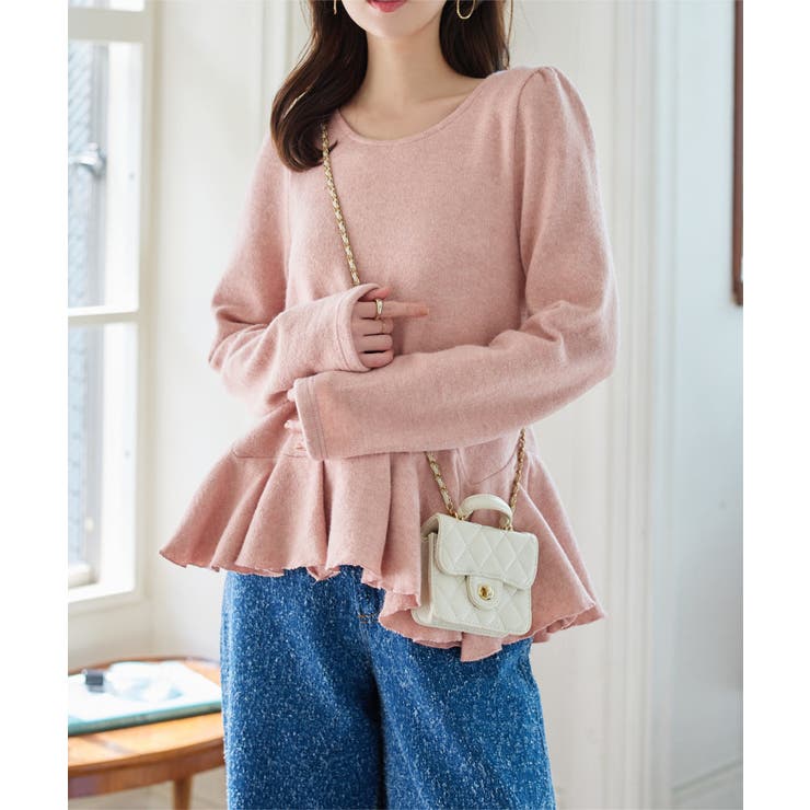 ピンク | アシンメトリーペプラムトップス アシンメトリー ペプラム | KOBE LETTUCE