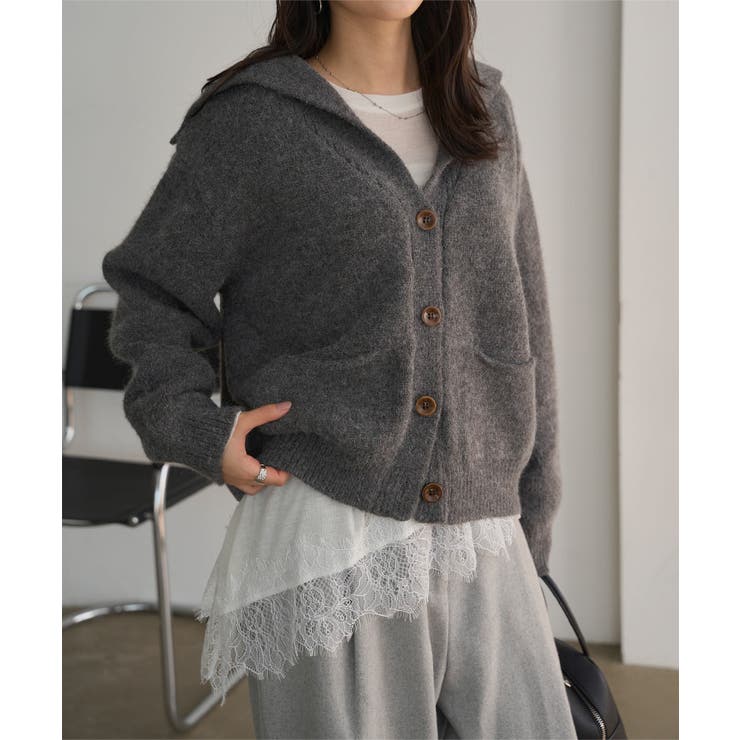 裾レースシアートップス［C7735］ 裾レース シアートップス[品番