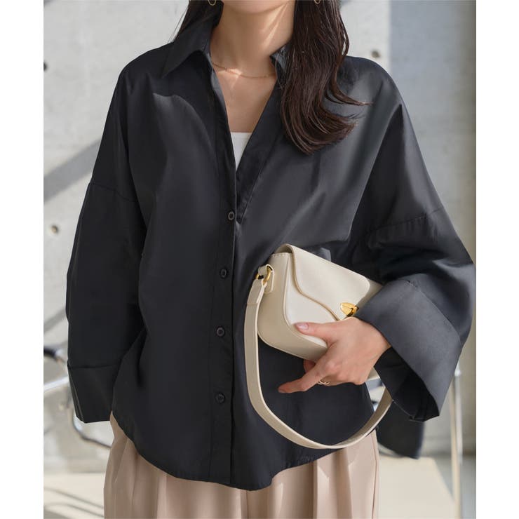 ブラック | ワイドスリーブブラウス［C7758］ ワイドスリーブ ブラウス | KOBE LETTUCE