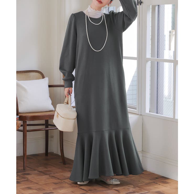 チャコールグレー | マーメイドスウェットワンピース［E3434］ | KOBE LETTUCE