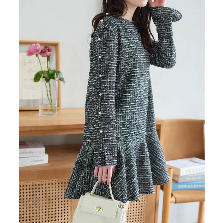 ツイードミニワンピース［E3462］[品番：KO000015001]｜KOBE