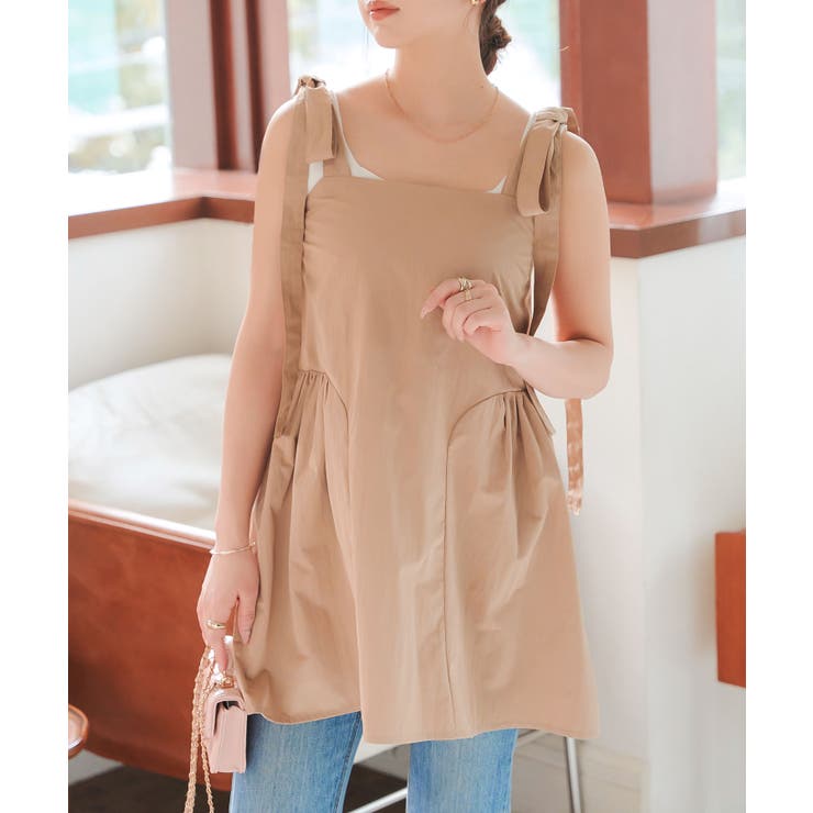 モカ | ショルダーリボンティアードビスチェ［E3471］ | KOBE LETTUCE