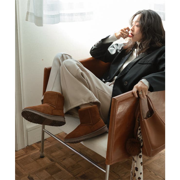 キャメルA | ショートムートンブーツ［H566］ ショート丈 ムートン | KOBE LETTUCE