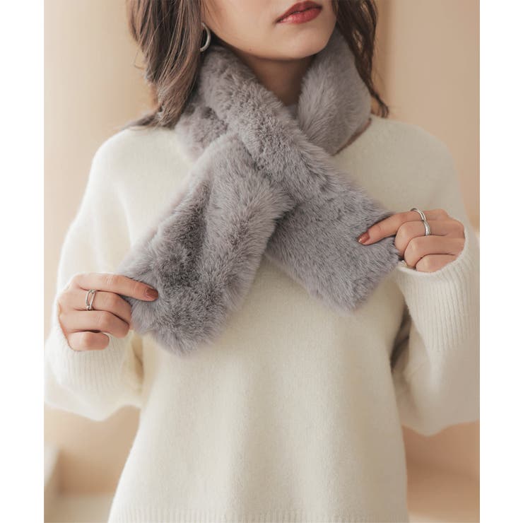 ライトグレー | フェイクファーミニティペット［J1162］ | KOBE LETTUCE