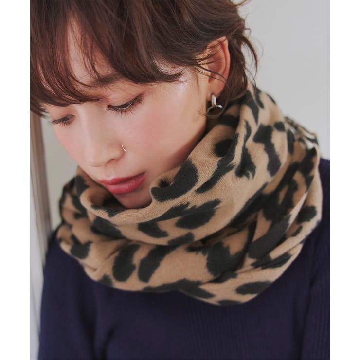 レオパード柄ストール レオパード柄 ストール[品番：KO000015701