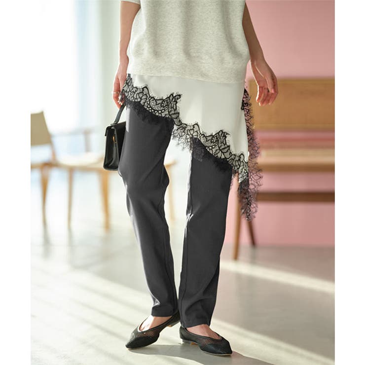 ブラックミックス | ウエストゴムストレッチスキニーパンツ［M2390］ | KOBE LETTUCE