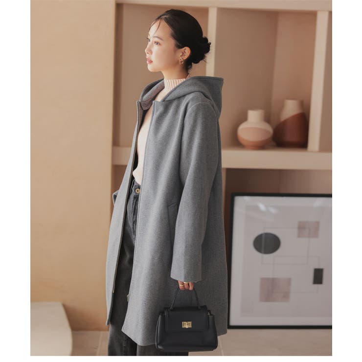 M L XL ] 2wayフード付きストレッチロングコート［K1239］[品番：KO000014876]｜KOBE  LETTUCE（コウベレタス）のレディースファッション通販｜SHOPLIST（ショップリスト）