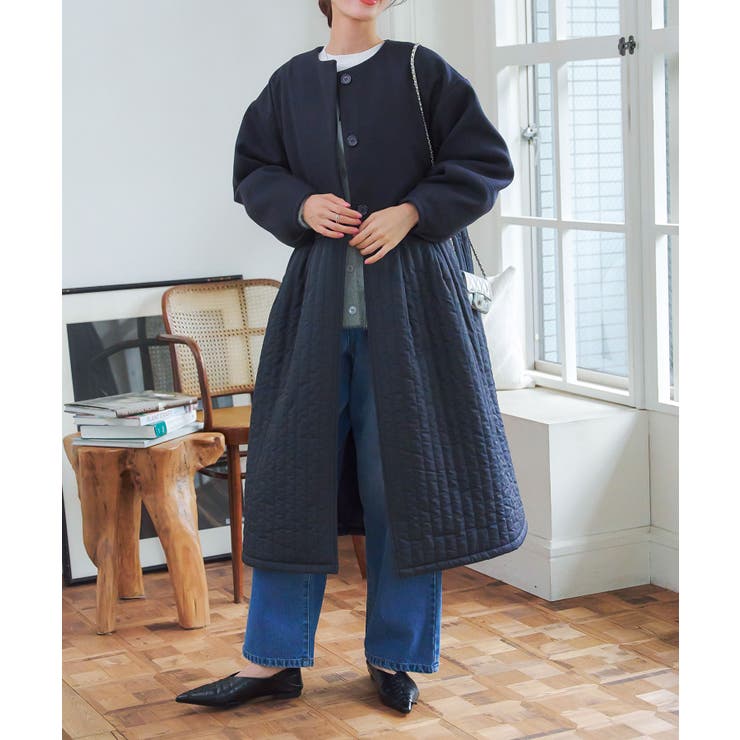 Laboratory / キルティングコート/FREE/ウール/KHK 2wayフェイクウール×キルティングコート［K1312］[品番：KO000014899