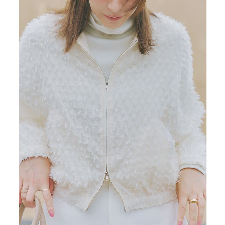 アイボリー | ボリュームスリーブシアーフェザーブルゾン［K1322］ | KOBE LETTUCE