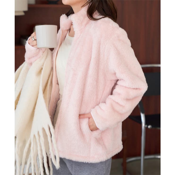 ファーフリースジップアップジャケット ファー フリース[品番