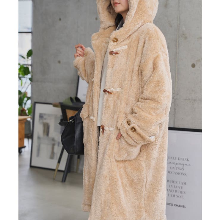 ファーフリースダッフルコート ファー フリース[品番：KO000015686