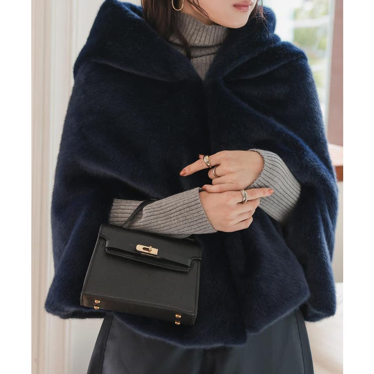 日本製✩新品✩ブルーフォックス＆レッキス✩ハイグレード✩ファーケープ✩マント✩軽 毛皮ケープ レディース マント 秋物 冬物 高級感 フォックス カシミヤ