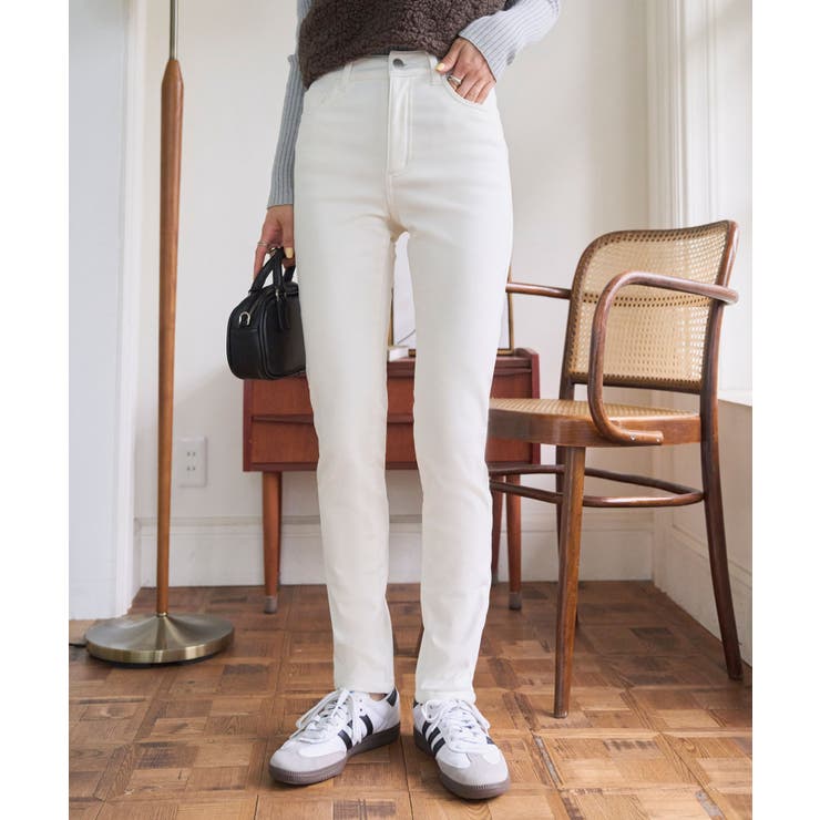 オフホワイト | レタス史上最もあったかいデニム。防風裏ファーデニム 裏起毛 合ったかパンツ | KOBE LETTUCE