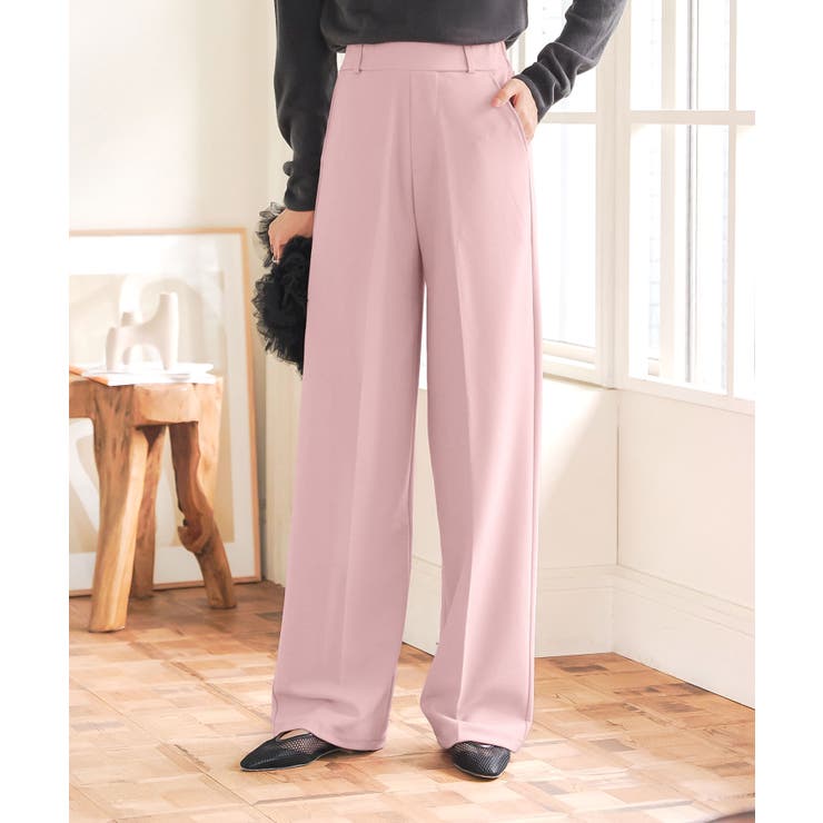 選べるサイズ 美脚ジャージーワイドパンツ［M4019］[品番