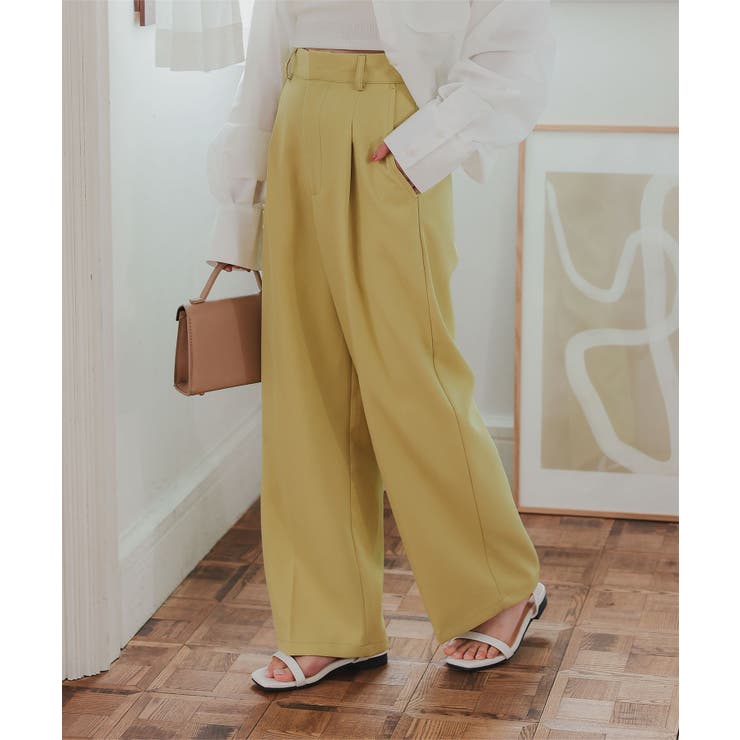 【24-25AW】ELISABETTA バンド付き ストレートパンツ 3色 セットアップ対応】2WAY ストレッチフラノ スリムストレート