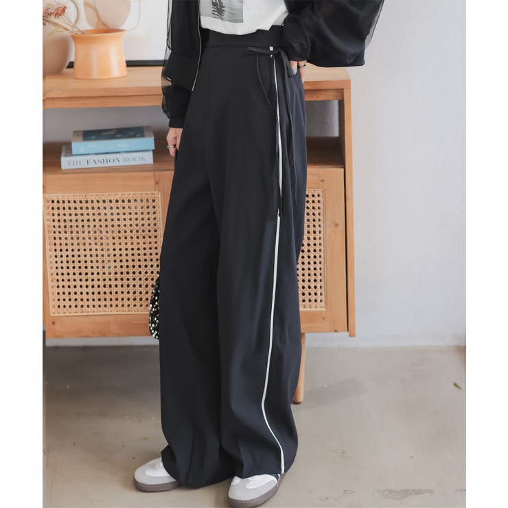 ブラック | サイドラインカーブパンツ［M4122］ | KOBE LETTUCE