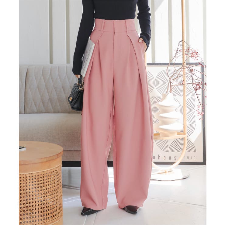 ダブルタックバレルレッグカーブパンツ［M4149］[品番：KO000014834