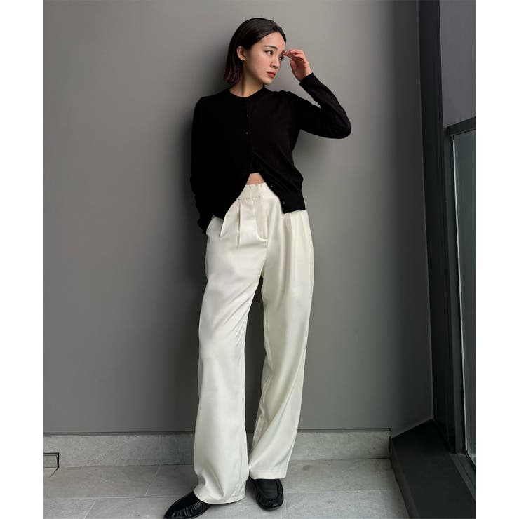 アイボリー | [ 春名亜美さんコラボ ]選べる3丈リネンライクタックパンツ［M4154］ | KOBE LETTUCE