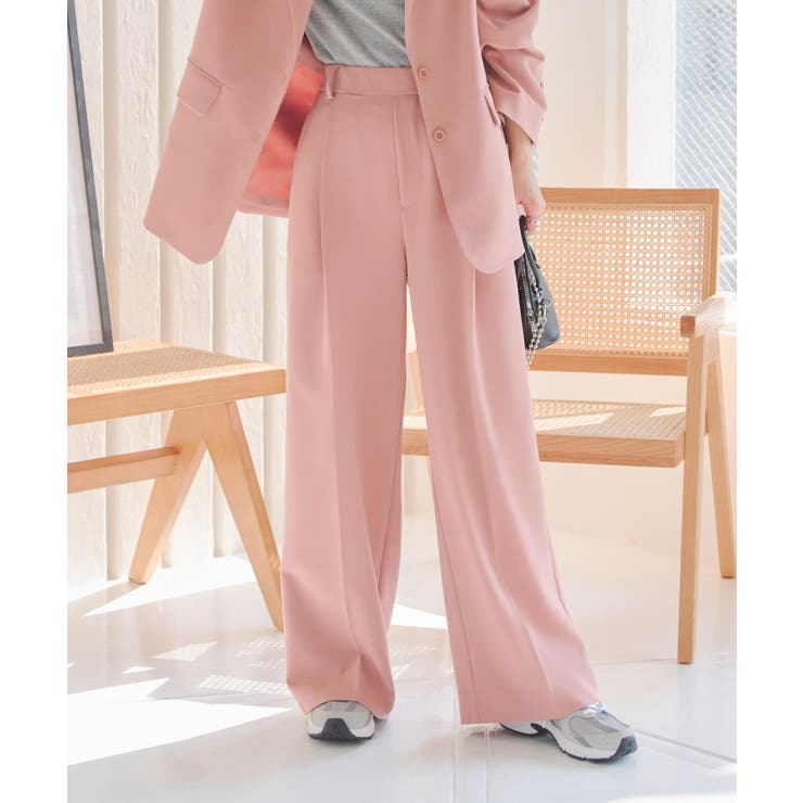 選べるサイズ シワになりにくいワイドパンツ［M4162］[品番