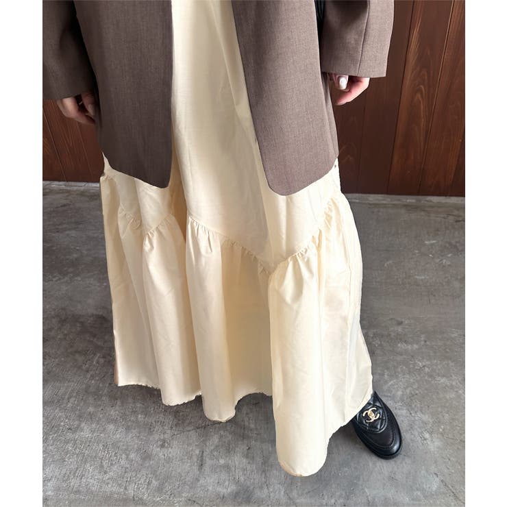 yuiさんコラボ ]バイアス切替えギャザースカート［M4191］[品番