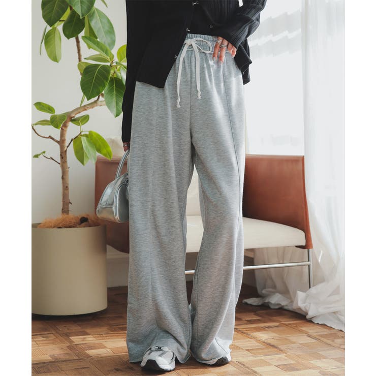 グレー | 切りっぱなしスウェットワイドパンツ［M4193］ | KOBE LETTUCE