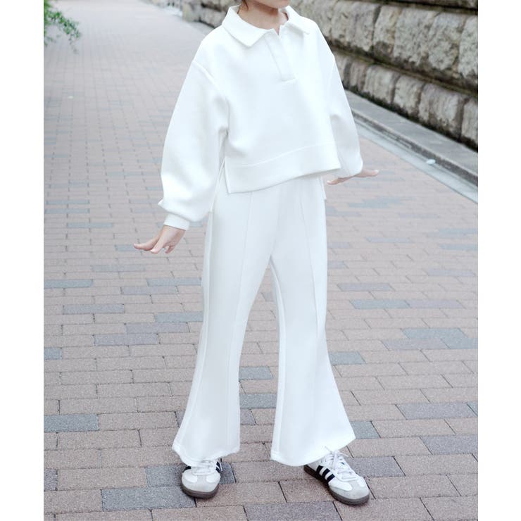 オフホワイト | [ Yuumiさんコラボ ]キッズダンボールフレアスウェットパンツ［M4238］ | KOBE LETTUCE