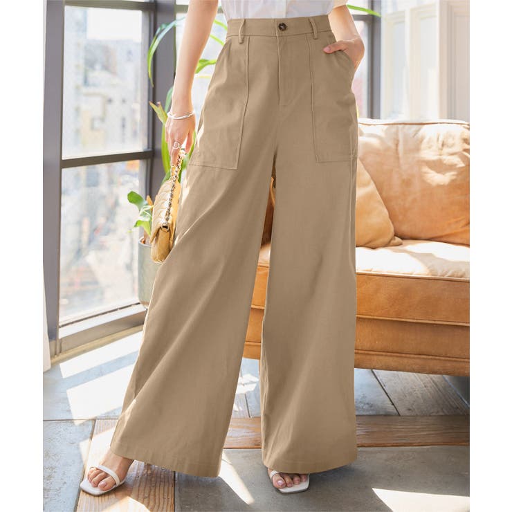 ベージュ | ベイカーワイドパンツ［M4243］ | KOBE LETTUCE