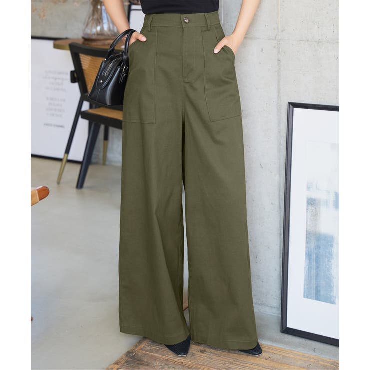 カーキ | ベイカーワイドパンツ［M4243］ | KOBE LETTUCE