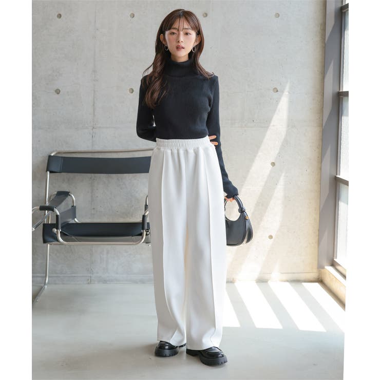 選べる2丈 ダイバー裾ボタン2wayワイドパンツ ワイドパンツ[品番