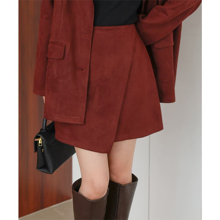 レッド | フェイクスエードスコート［M4270］ スコート フェイクスエード | KOBE LETTUCE