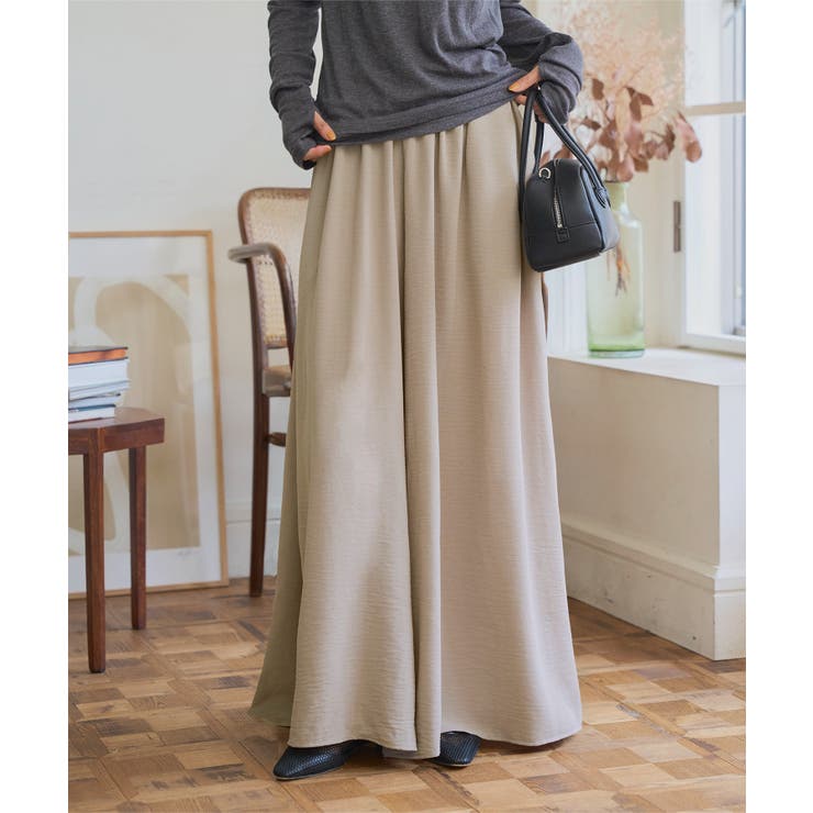 グレー | UVカットサラテロワイドパンツ［M4286］ UVカット ワイドパンツ | KOBE LETTUCE